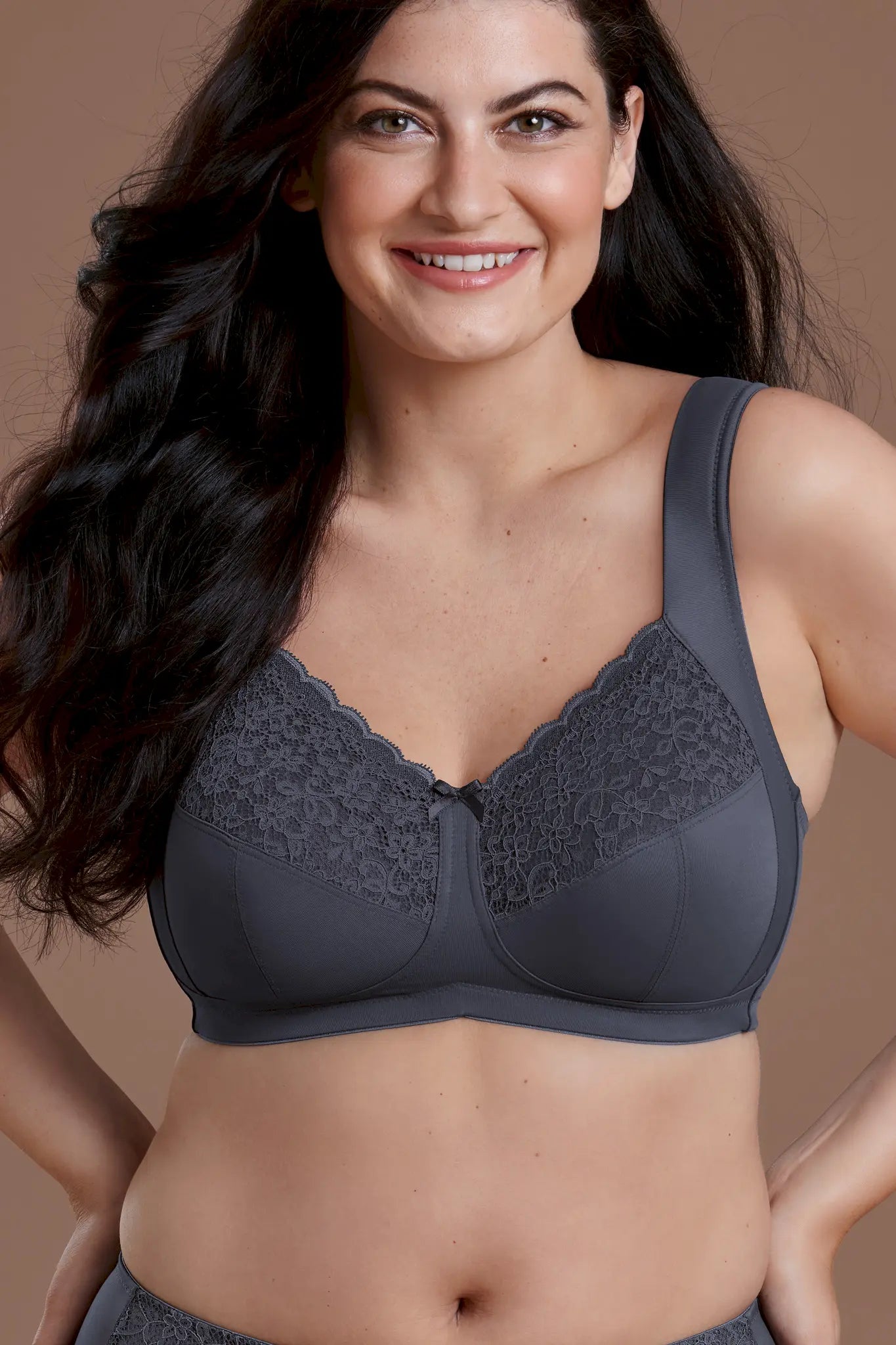 Entlastungs-BH Dessous-Serie HAVANNA von der Marke Anita, Farbe: shadow blue, Vorderansicht