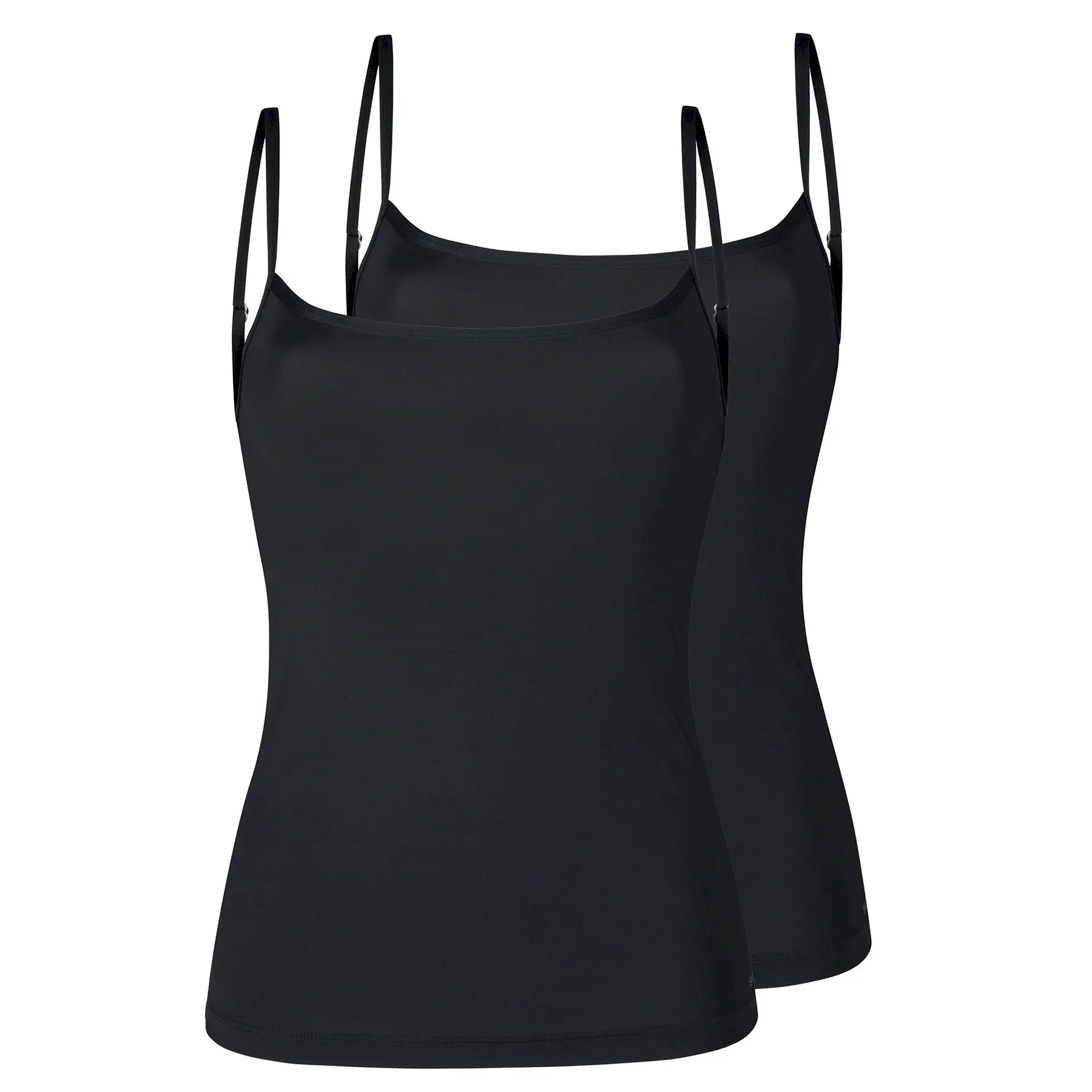 Spaghettishirtim 2er Pack aus der Alltagswäsche-Serie ADVANTAGE COTTON STRETCH von der Marke Skiny, Farbe: black, Produktfoto