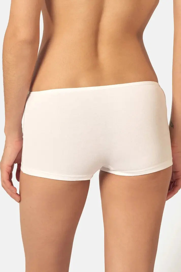 Boyleg Shorts im 2er Pack aus der Alltagswäsche-Serie ADVANTAGE COTTON STRETCH von der Marke Skiny, Farbe: white, Rückansicht