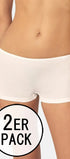 Boyleg Shorts im 2er Pack aus der Alltagswäsche-Serie ADVANTAGE COTTON STRETCH von der Marke Skiny, Farbe: white, Vorderansicht
