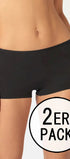 Boyleg Shorts im 2er Pack aus der Alltagswäsche-Serie ADVANTAGE COTTON STRETCH von der Marke Skiny, Farbe: black, Vorderansicht