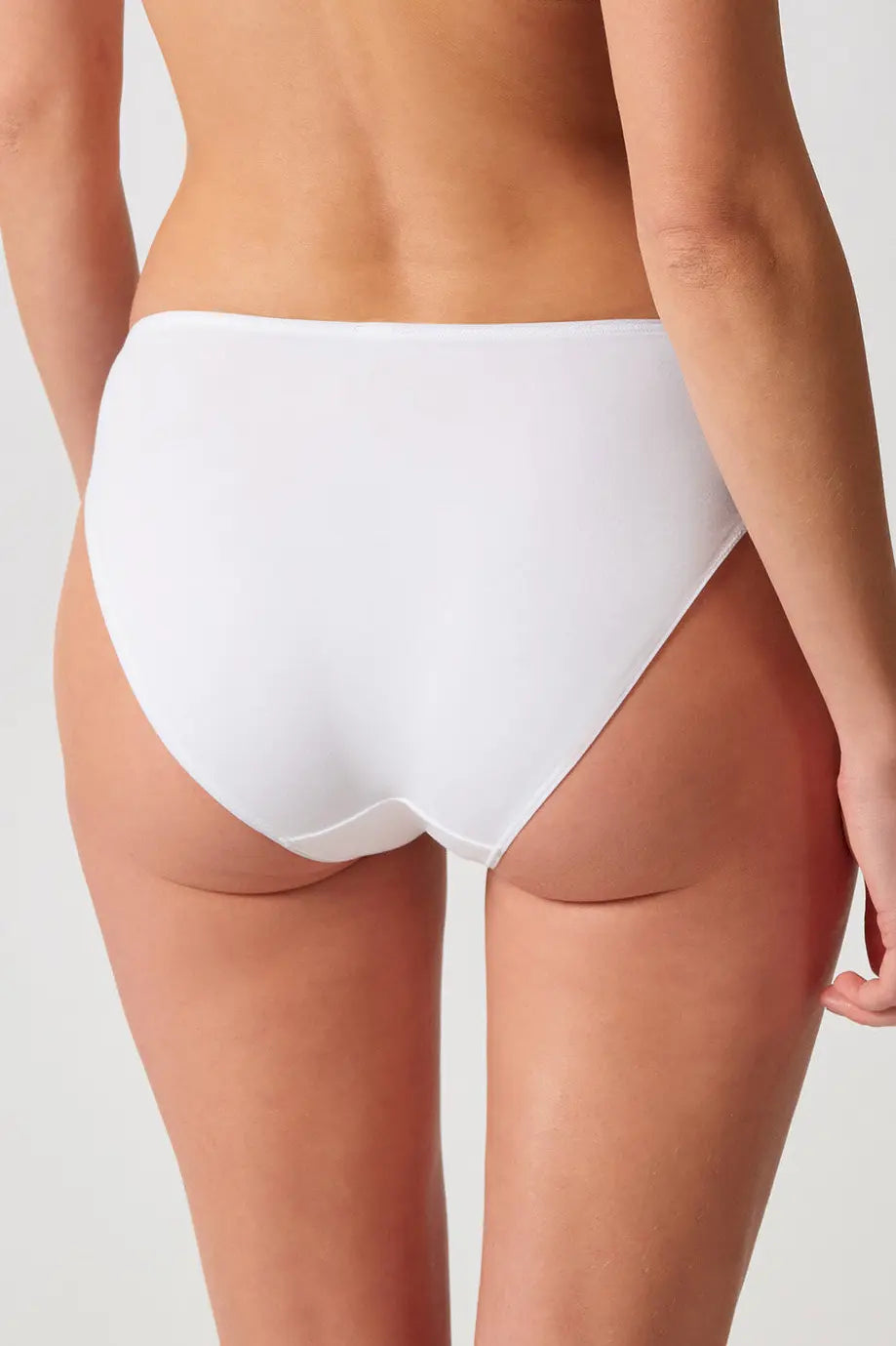 High Leg Slip im 2er Pack aus der Alltagswäsche-Serie ADVANTAGE COTTON STRETCH von der Marke Skiny, Farbe: white, Rückansicht
