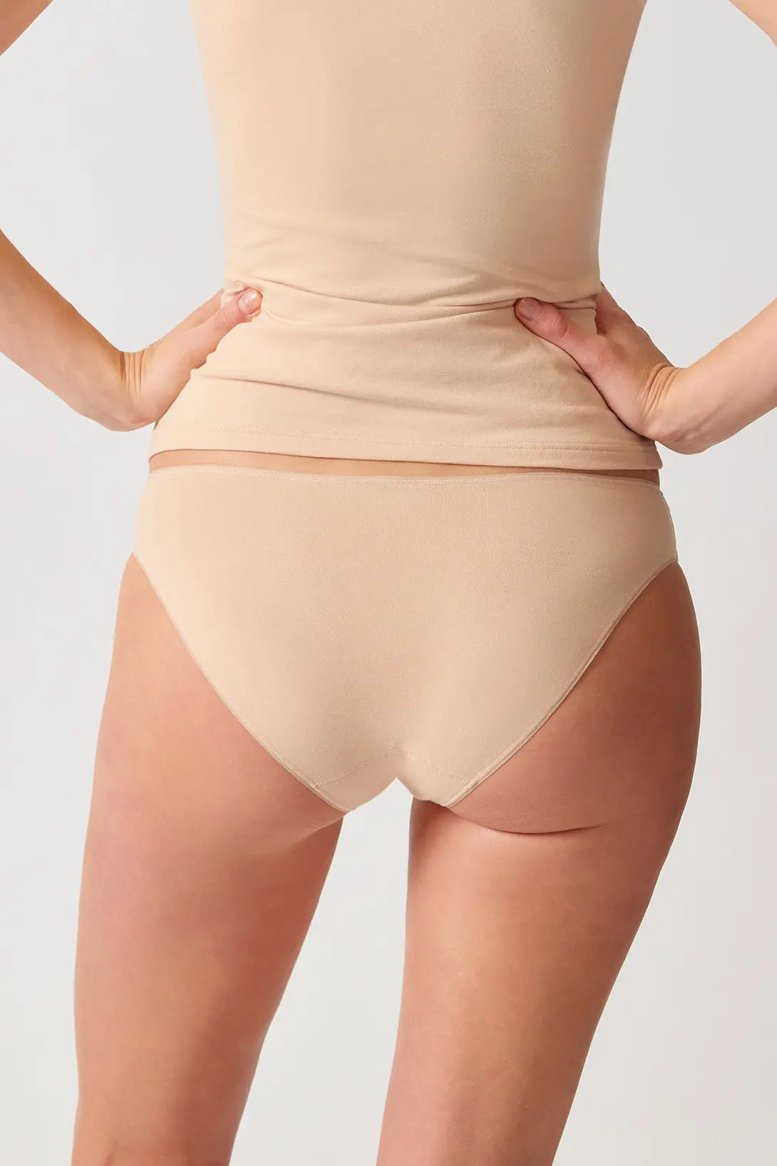 Rio Slip im 2er Pack aus der Alltagswäsche-Serie ADVANTAGE COTTON STRETCH von der Marke Skiny, Farbe: beige, Rückansicht