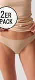 Rio Slip im 2er Pack aus der Alltagswäsche-Serie ADVANTAGE COTTON STRETCH von der Marke Skiny, Farbe: beige, Vorderansicht