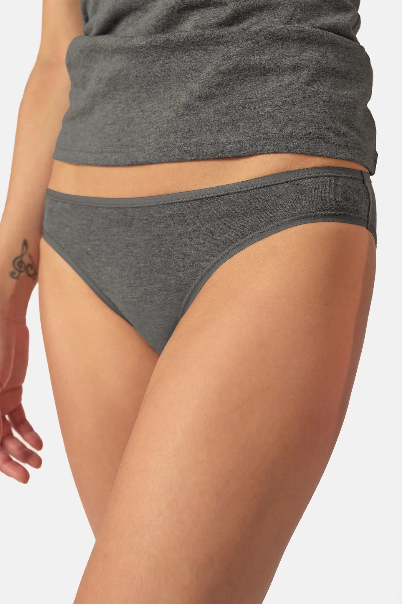 Rio Slip im 2er Pack aus der Alltagswäsche-Serie ADVANTAGE COTTON STRETCH von der Marke Skiny, Farbe: anthra melange, Seitenansicht