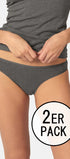 Rio Slip im 2er Pack aus der Alltagswäsche-Serie ADVANTAGE COTTON STRETCH von der Marke Skiny, Farbe: anthra melange, Vorderansicht