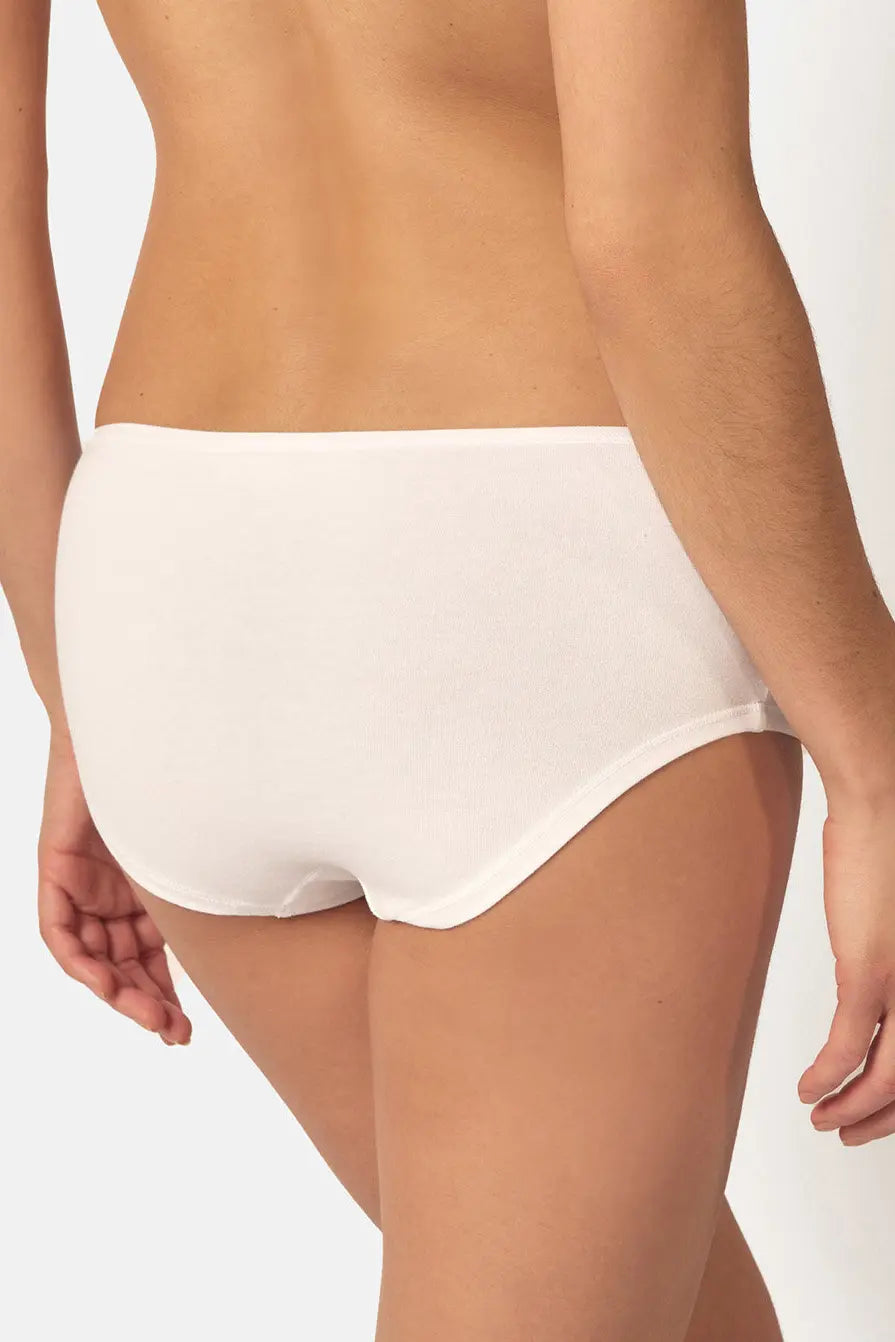 Panty im 2er Pack aus der Alltagswäsche-Serie ADVANTAGE COTTON STRETCH von der Marke Skiny, Farbe: white, Rückansicht