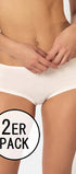 Panty im 2er Pack aus der Alltagswäsche-Serie ADVANTAGE COTTON STRETCH von der Marke Skiny, Farbe: white, Vorderansicht