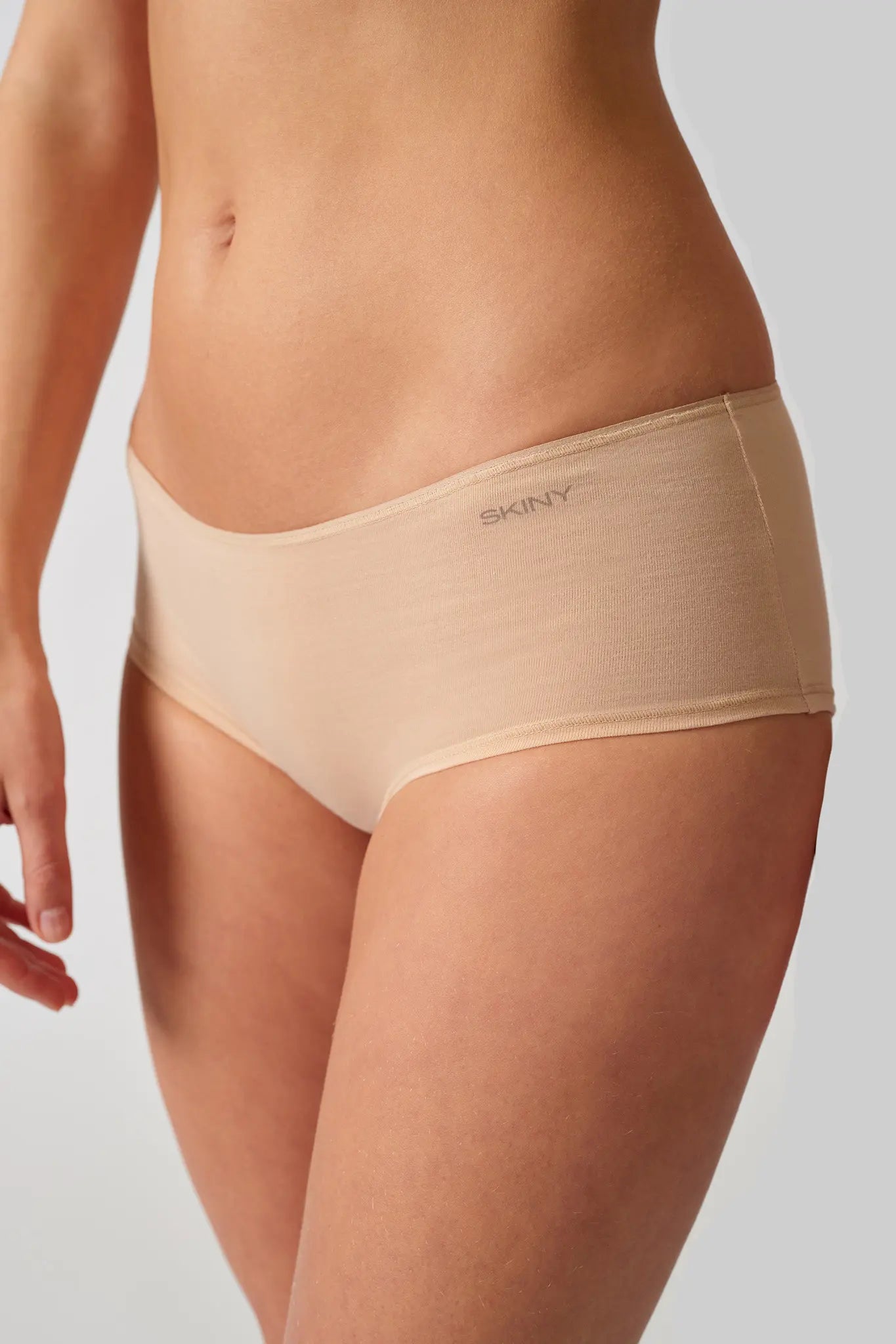 Panty im 2er Pack aus der Alltagswäsche-Serie ADVANTAGE COTTON STRETCH von der Marke Skiny, Farbe: beige, Seitenansicht