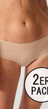 Panty im 2er Pack aus der Alltagswäsche-Serie ADVANTAGE COTTON STRETCH von der Marke Skiny, Farbe: beige, Vorderansicht
