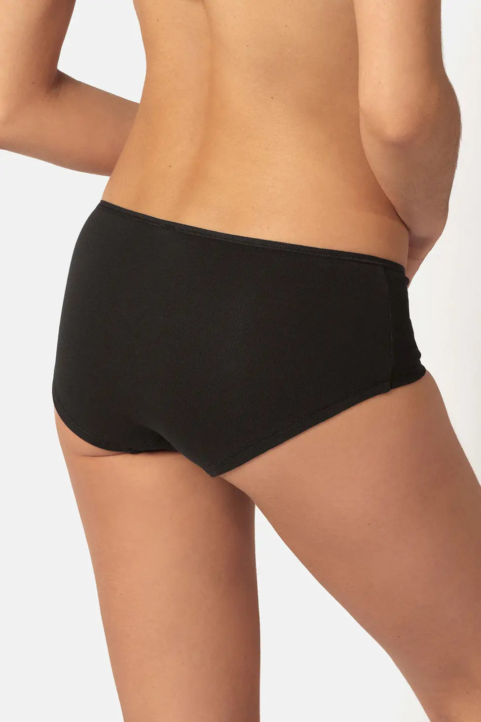 Panty im 2er Pack aus der Alltagswäsche-Serie ADVANTAGE COTTON STRETCH von der Marke Skiny, Farbe: black, Rückansicht
