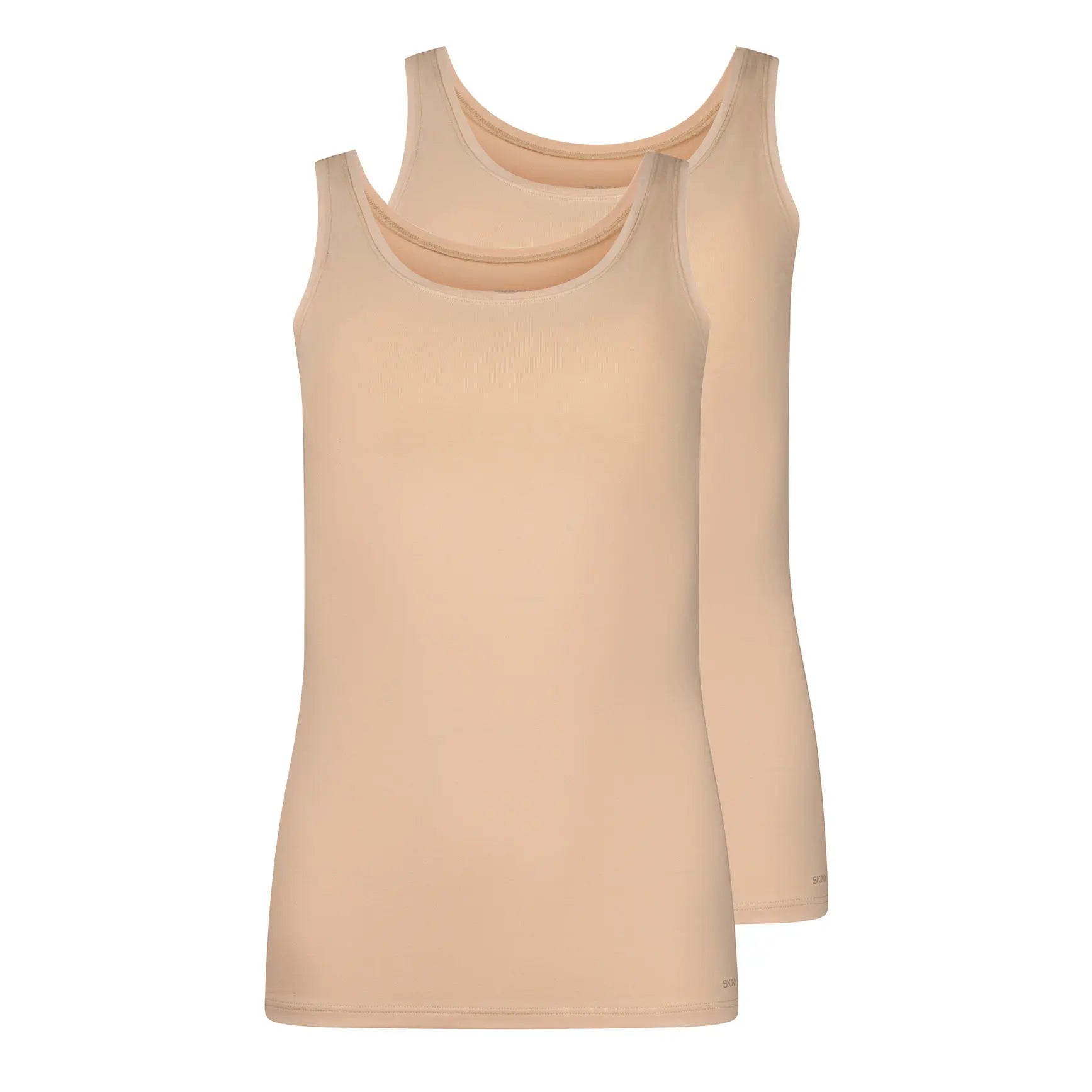 Tank Top im 2er Pack aus der Alltagswäsche-Serie ADVANTAGE COTTON STRETCH von der Marke Skiny, Farbe: beige, Produktfoto