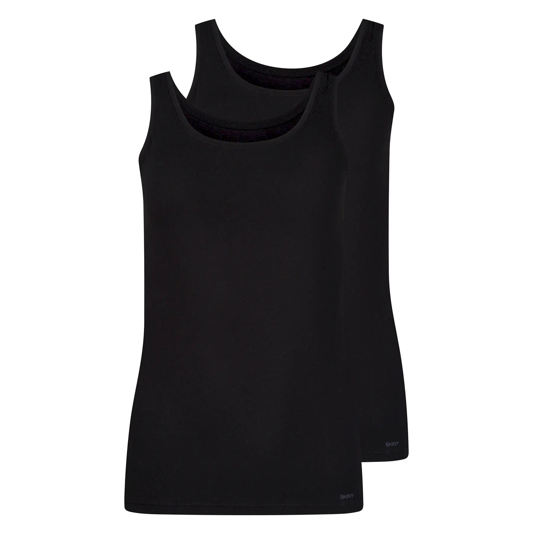 Tank Top im 2er Pack aus der Alltagswäsche-Serie ADVANTAGE COTTON STRETCH von der Marke Skiny, Farbe: black, Produktfoto
