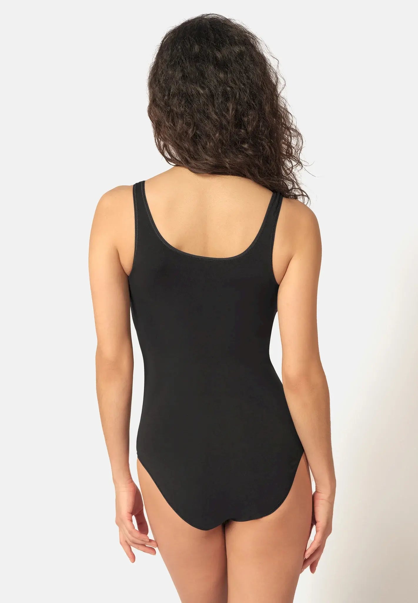 Body aus der Alltagswäsche-Serie ADVANTAGE COTTON STRETCH von der Marke Skiny, Farbe: black, Rückansicht
