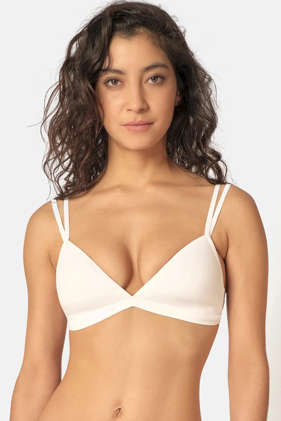 Triangel BH aus der Alltagswäsche-Serie ADVANTAGE COTTON STRETCH von der Marke Skiny, Farbe: white, Vorderansicht