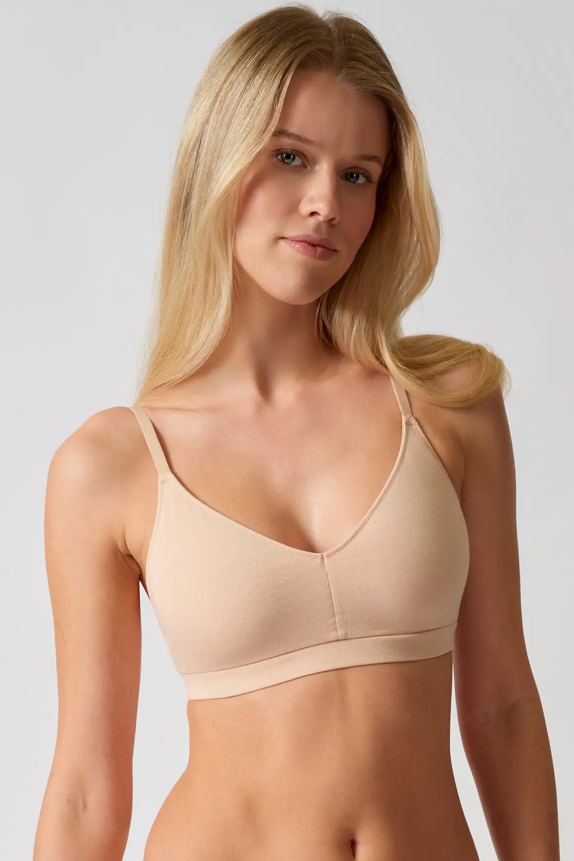 Soft BH aus der Alltagswäsche-Serie ADVANTAGE COTTON STRETCH von der Marke Skiny, Farbe: beige, Vorderansicht