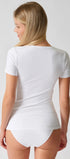 Kurzarm Shirt aus der Alltagswäsche-Serie ADVANTAGE COTTON STRETCH von der Marke Skiny, Farbe: white, Rückansicht