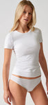 Kurzarm Shirt aus der Alltagswäsche-Serie ADVANTAGE COTTON STRETCH von der Marke Skiny, Farbe: white, Vorderansicht