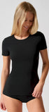 Kurzarm Shirt aus der Alltagswäsche-Serie ADVANTAGE COTTON STRETCH von der Marke Skiny, Farbe: black, Vorderansicht