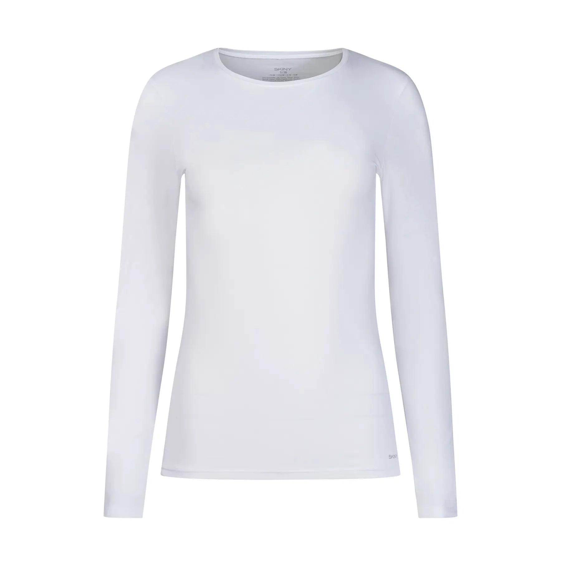 Langarm Shirt aus der Alltagswäsche-Serie ADVANTAGE COTTON STRETCH von der Marke Skiny, Farbe: white, Produktfoto