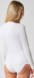 Langarm Shirt aus der Alltagswäsche-Serie ADVANTAGE COTTON STRETCH von der Marke Skiny, Farbe: white, Rückansicht
