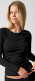 Langarm Shirt aus der Alltagswäsche-Serie ADVANTAGE COTTON STRETCH von der Marke Skiny, Farbe: black, Vorderansicht