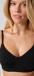 Soft-BH aus der Alltagswäsche-Serie ADVANTAGE COTTON STRETCH von der Marke Skiny, Farbe: black, Detailansicht