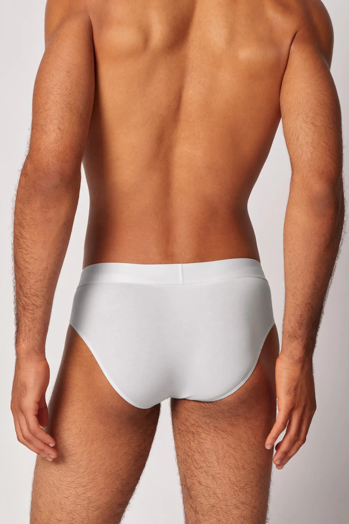 Atmungsaktiver Brasil Slip aus der Herrenunterwäsche-Serie FRESH COMFORT von der Marke Skiny men, Farbe: white, Rückansicht