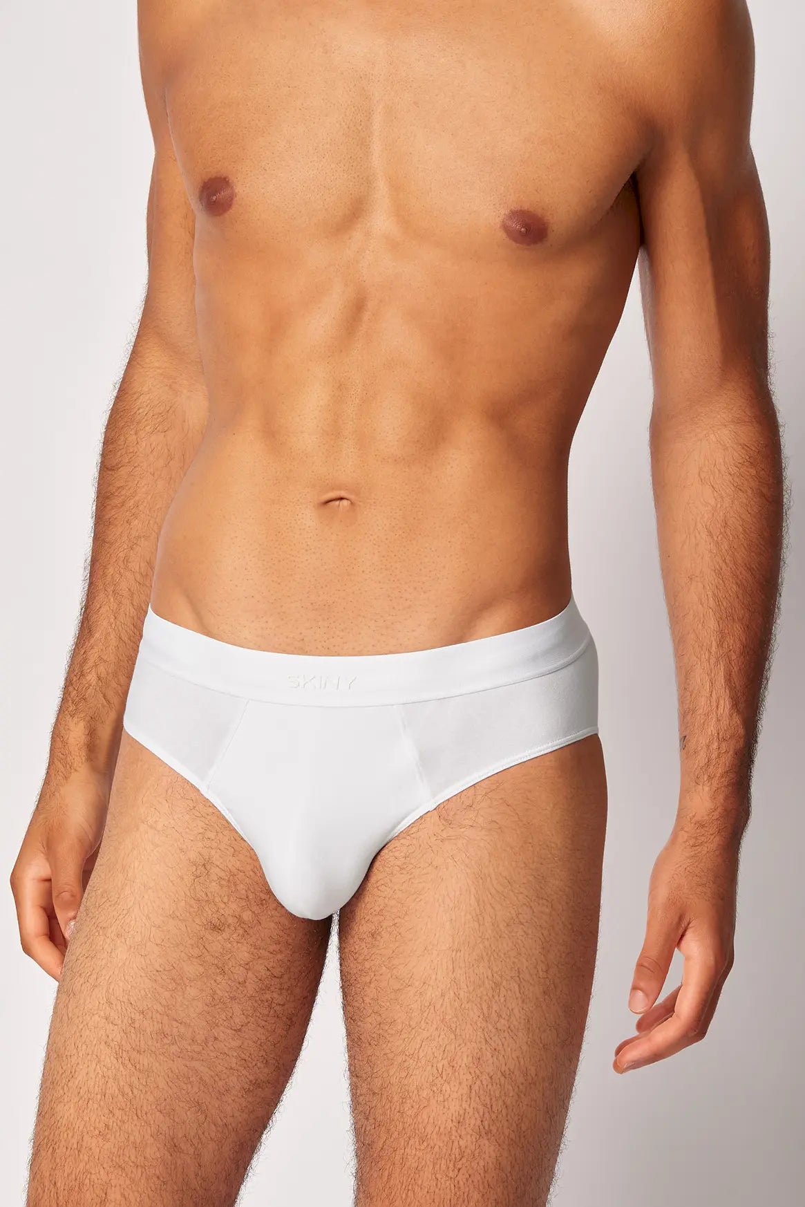 Atmungsaktiver Brasil Slip aus der Herrenunterwäsche-Serie FRESH COMFORT von der Marke Skiny men, Farbe: white, Vorderansicht