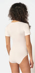 Kurzarm Body aus der Basicunterwäsche-Serie COTTON BODIES von der Marke Skiny, Farbe: white, Rückansicht