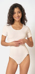 Kurzarm Body aus der Basicunterwäsche-Serie COTTON BODIES von der Marke Skiny, Farbe: white, Vorderansicht