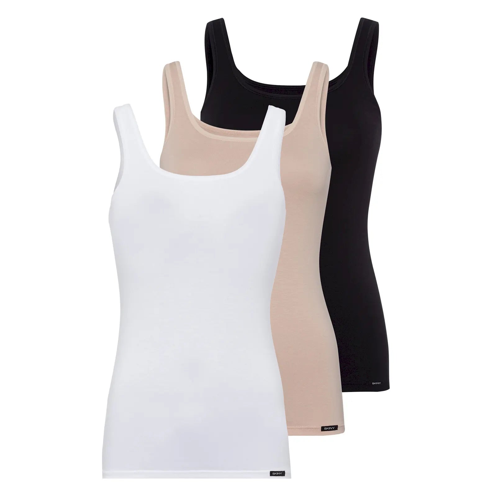 Tank Top aus der Basicunterwäsche-Serie COTTON TANK TOP von der Marke Skiny, Farbe: trio selection, Produktfoto