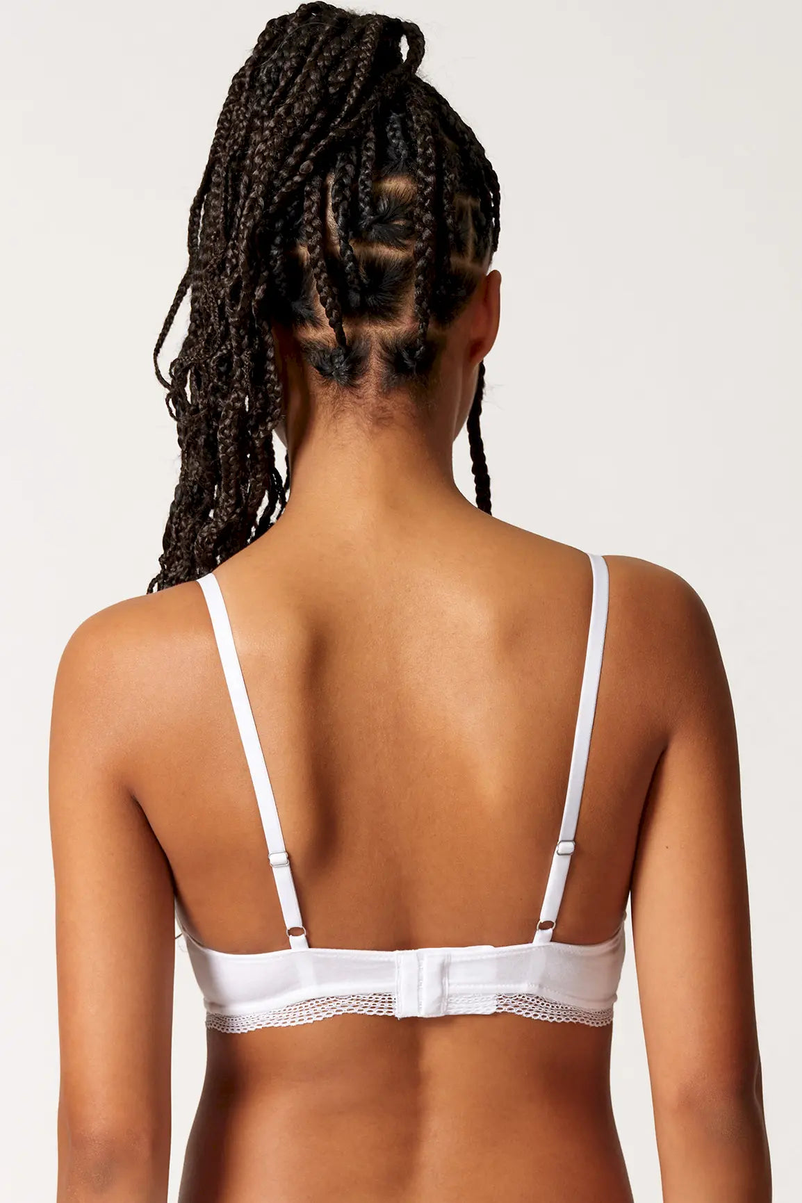 Soft BH aus der Baumwollunterwäsche-Serie CLASSICOTTON Skiny, Farbe: white, Rückansicht