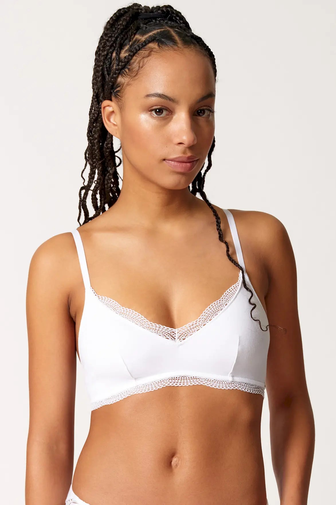 Soft BH aus der Baumwollunterwäsche-Serie CLASSICOTTON Skiny, Farbe: white, Vorderansicht