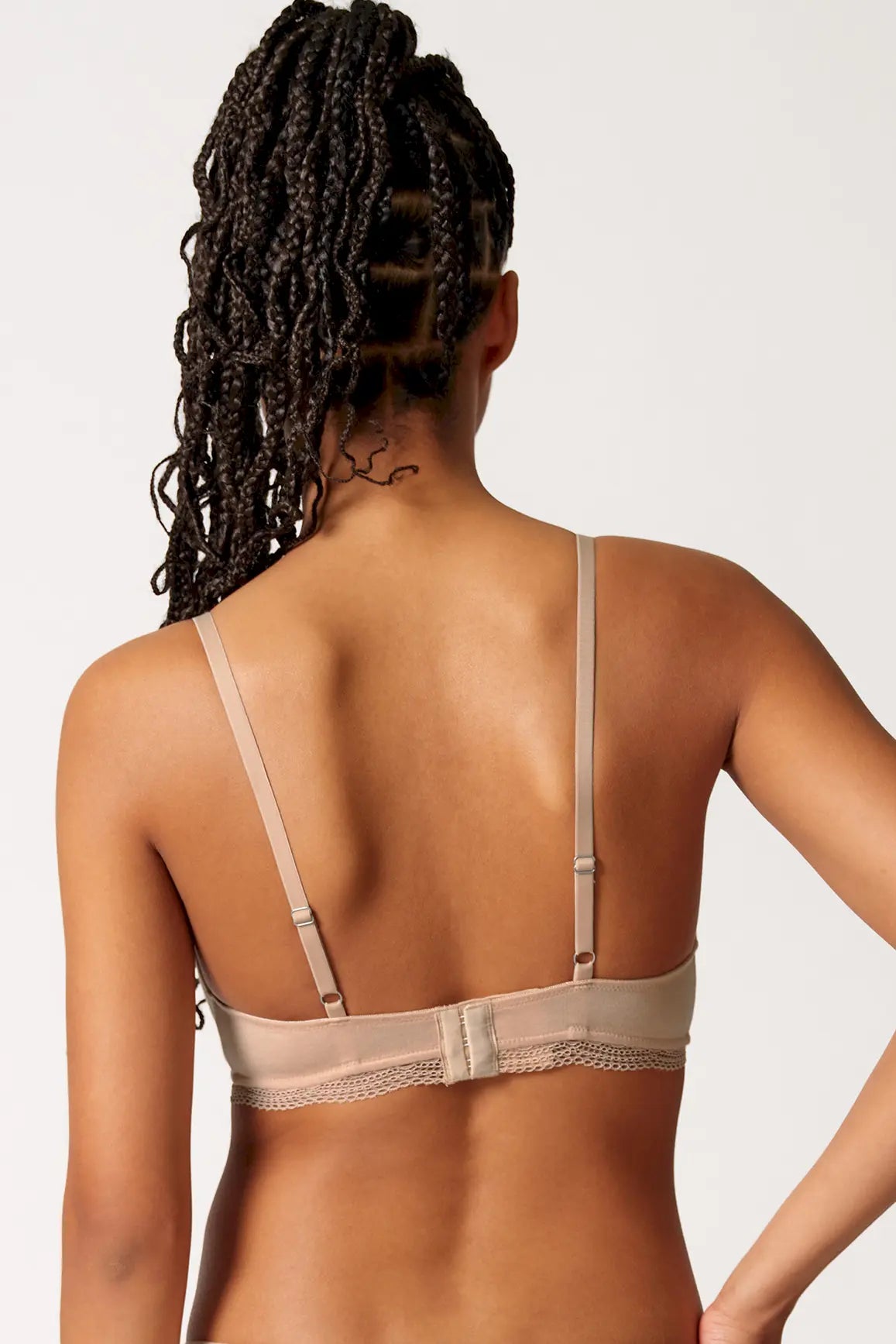 Soft BH aus der Baumwollunterwäsche-Serie CLASSICOTTON Skiny, Farbe: beige, Rückansicht