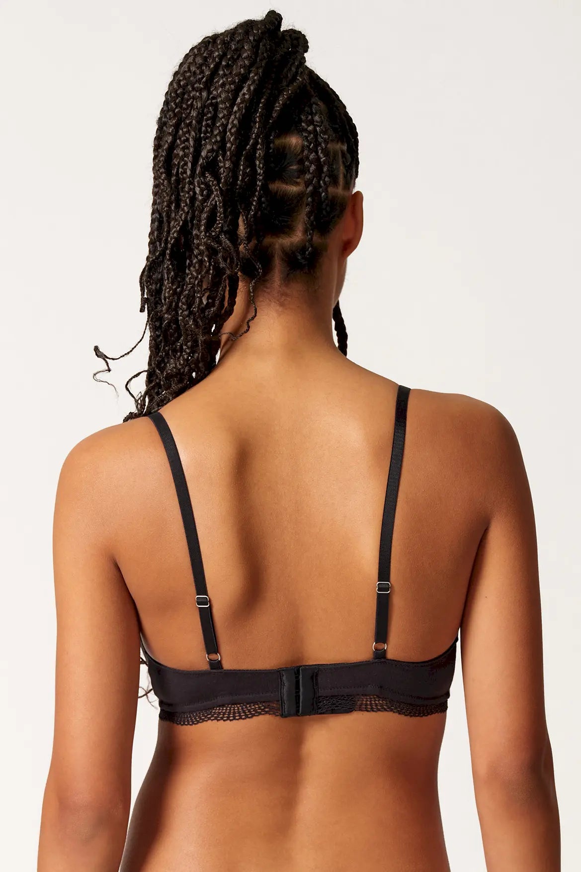 Soft BH aus der Baumwollunterwäsche-Serie CLASSICOTTON Skiny, Farbe: black, Rückansicht