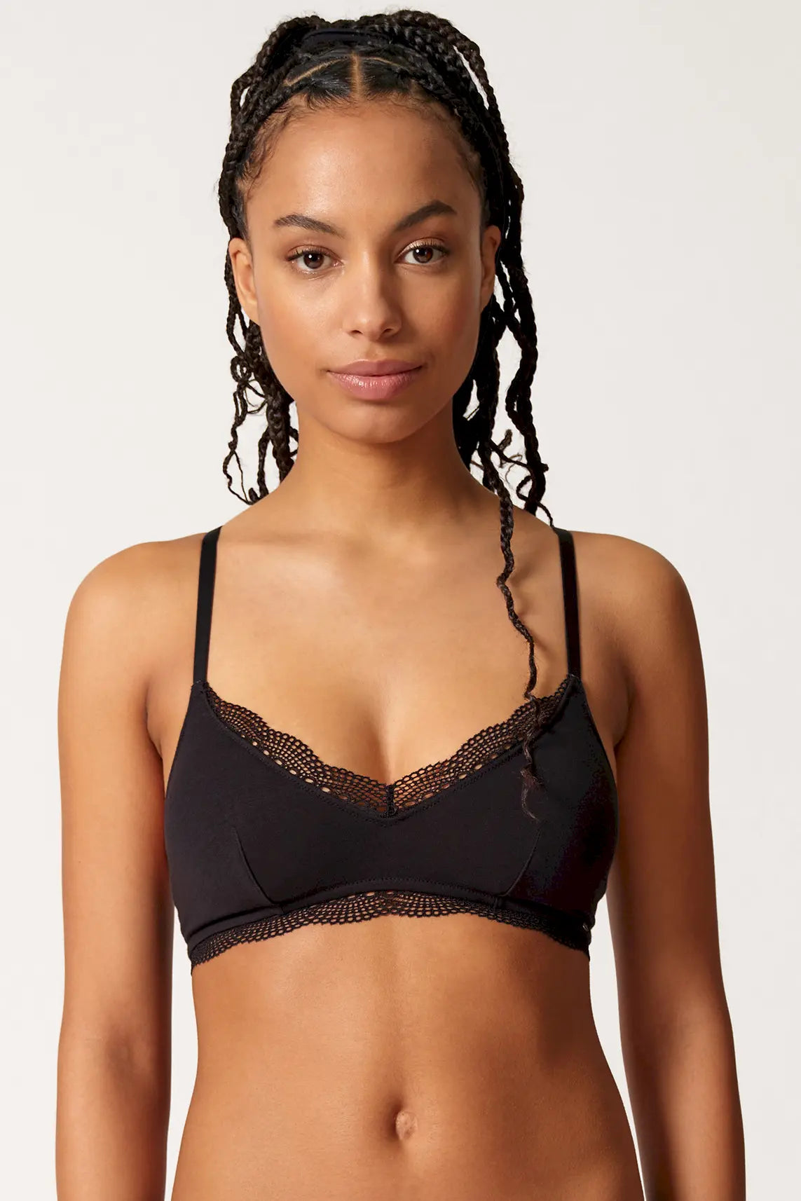Soft BH aus der Baumwollunterwäsche-Serie CLASSICOTTON Skiny, Farbe: black, Vorderansicht