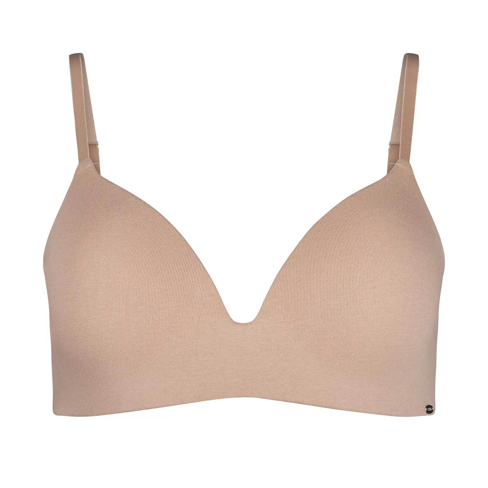 Triangel BH gepaddet aus der Baumwollunterwäsche-Serie CLASSICOTTON Skiny, Farbe: beige, Produktfoto