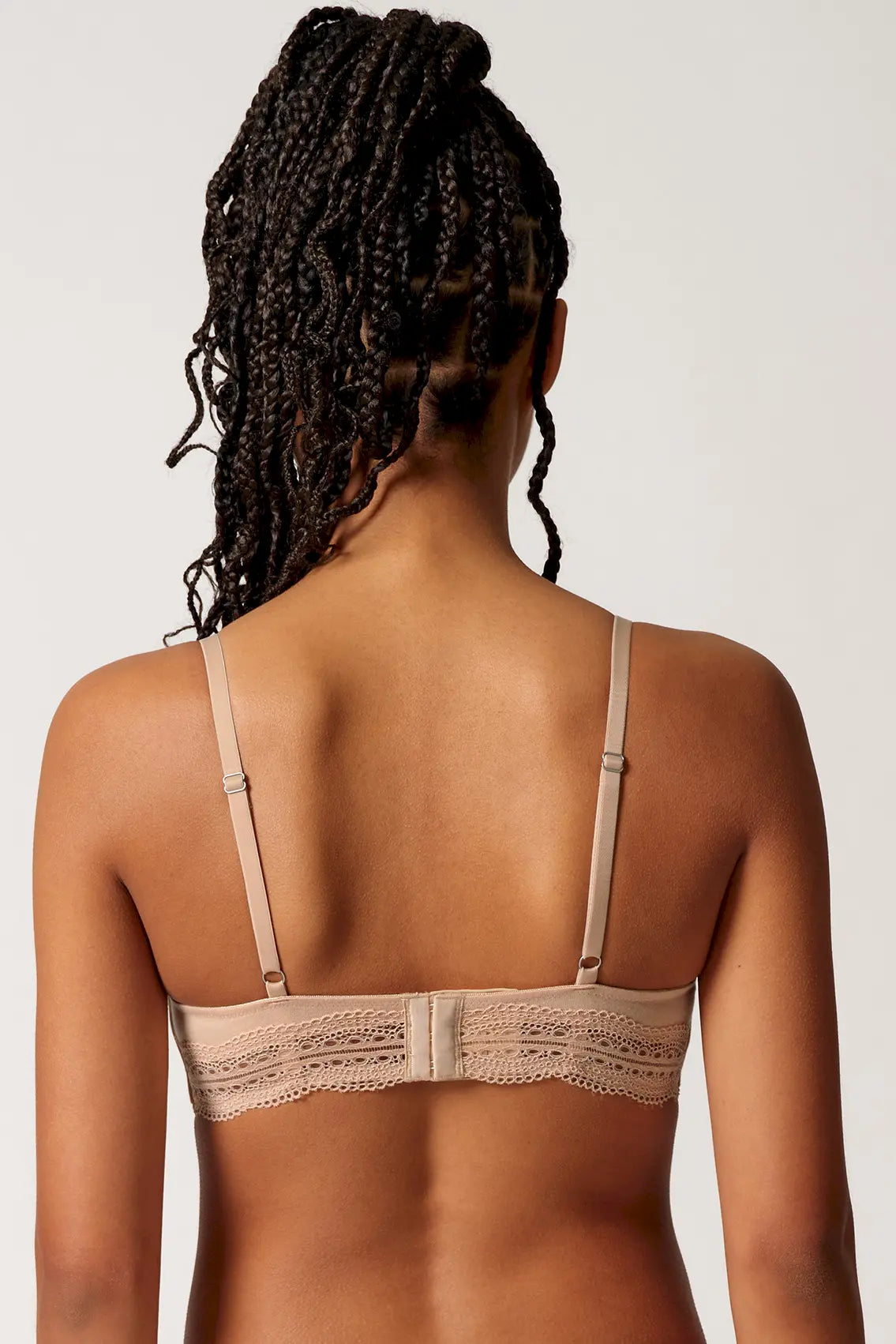 Triangel BH gepaddet aus der Baumwollunterwäsche-Serie CLASSICOTTON Skiny, Farbe: beige, Rückansicht