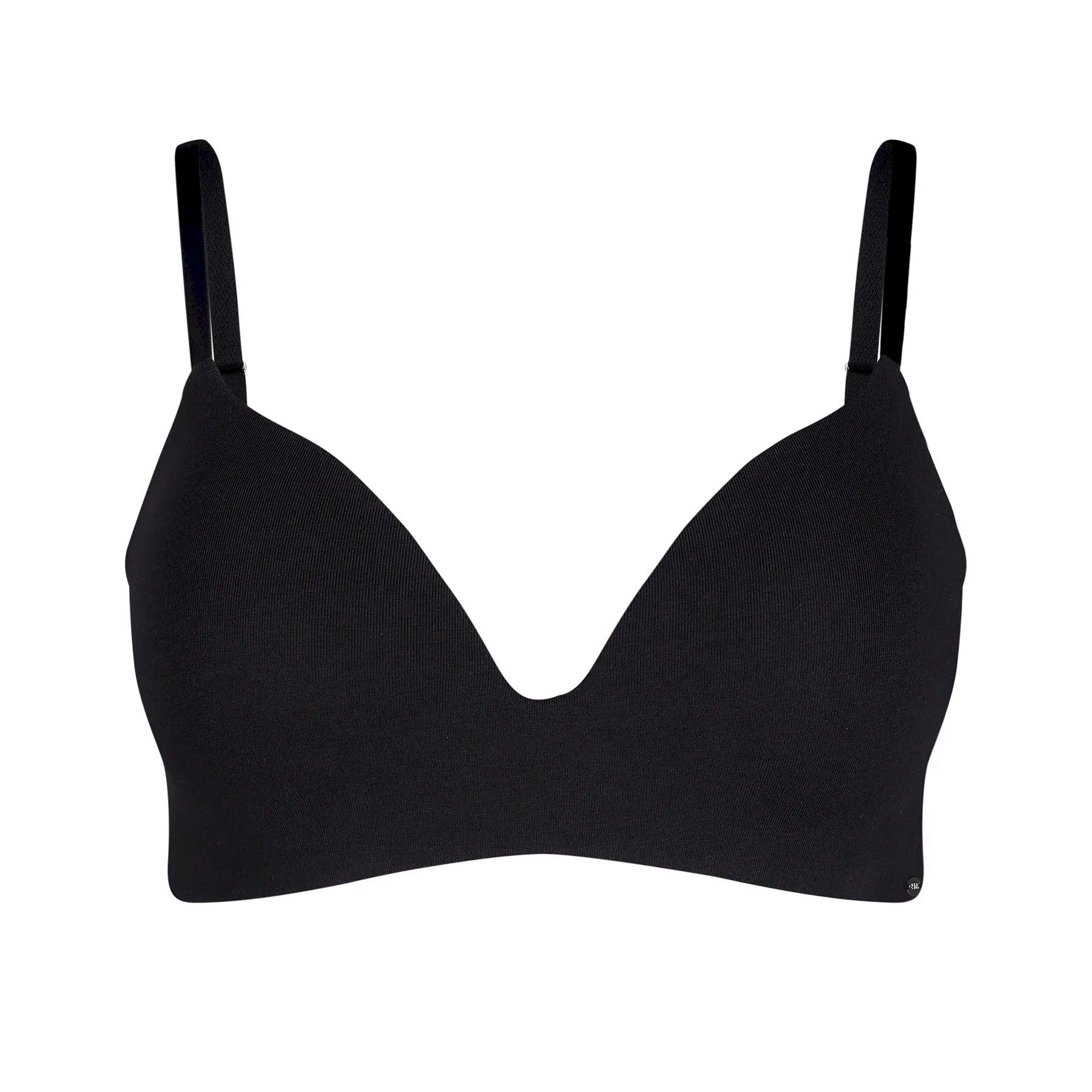 Triangel BH gepaddet aus der Baumwollunterwäsche-Serie CLASSICOTTON Skiny, Farbe: black, Produktfoto
