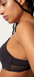 Triangel BH gepaddet aus der Baumwollunterwäsche-Serie CLASSICOTTON Skiny, Farbe: black, Seitenansicht