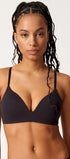 Triangel BH gepaddet aus der Baumwollunterwäsche-Serie CLASSICOTTON Skiny, Farbe: black, Vorderansicht