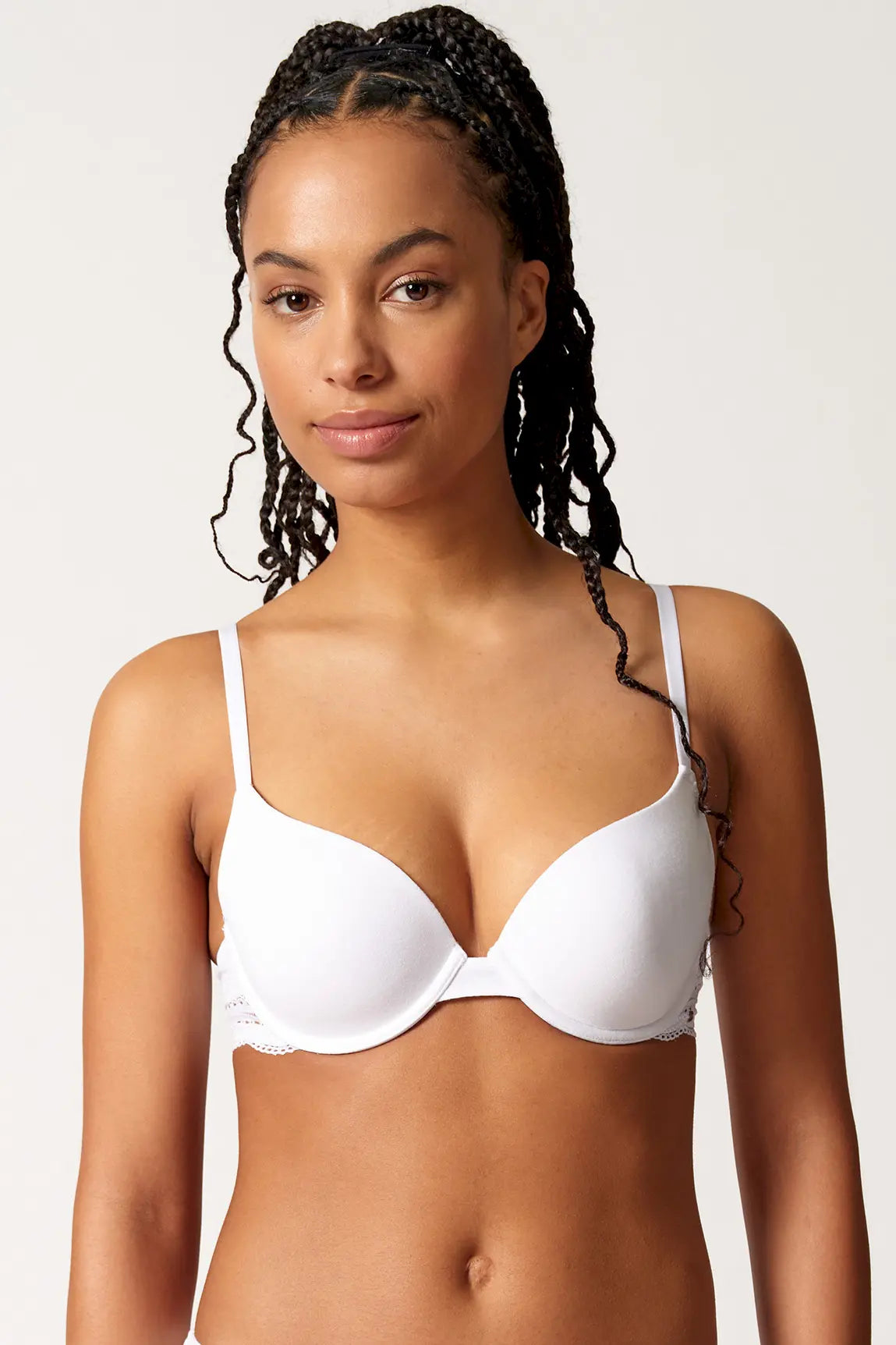 Schalen BH aus der Baumwollunterwäsche-Serie CLASSICOTTON Skiny, Farbe: white, Vorderansicht