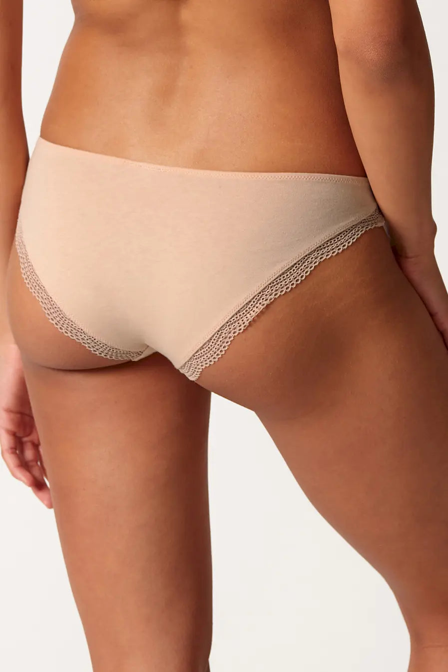 Rio Slip im 2er Pack aus der Baumwollunterwäsche-Serie CLASSICOTTON Skiny, Farbe: beige, Rückansicht