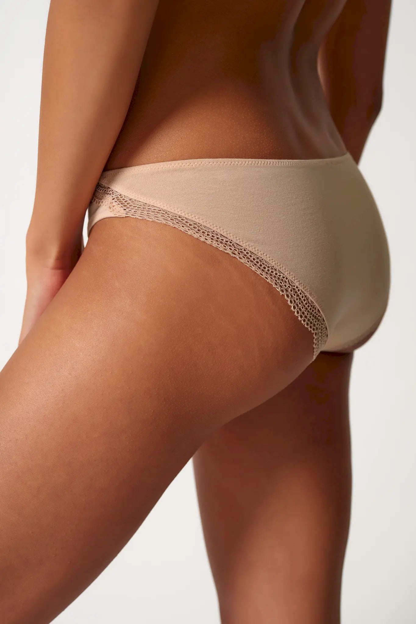 Rio Slip im 2er Pack aus der Baumwollunterwäsche-Serie CLASSICOTTON Skiny, Farbe: beige, Seitenansicht