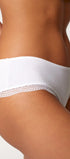 Cheeky Panty im 2er Pack aus der Baumwollunterwäsche-Serie CLASSICOTTON Skiny, Farbe: white, Seitenansicht