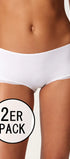Pant im 2er Pack aus der Baumwollunterwäsche-Serie CLASSICOTTON Skiny, Farbe: white, Vorderansicht