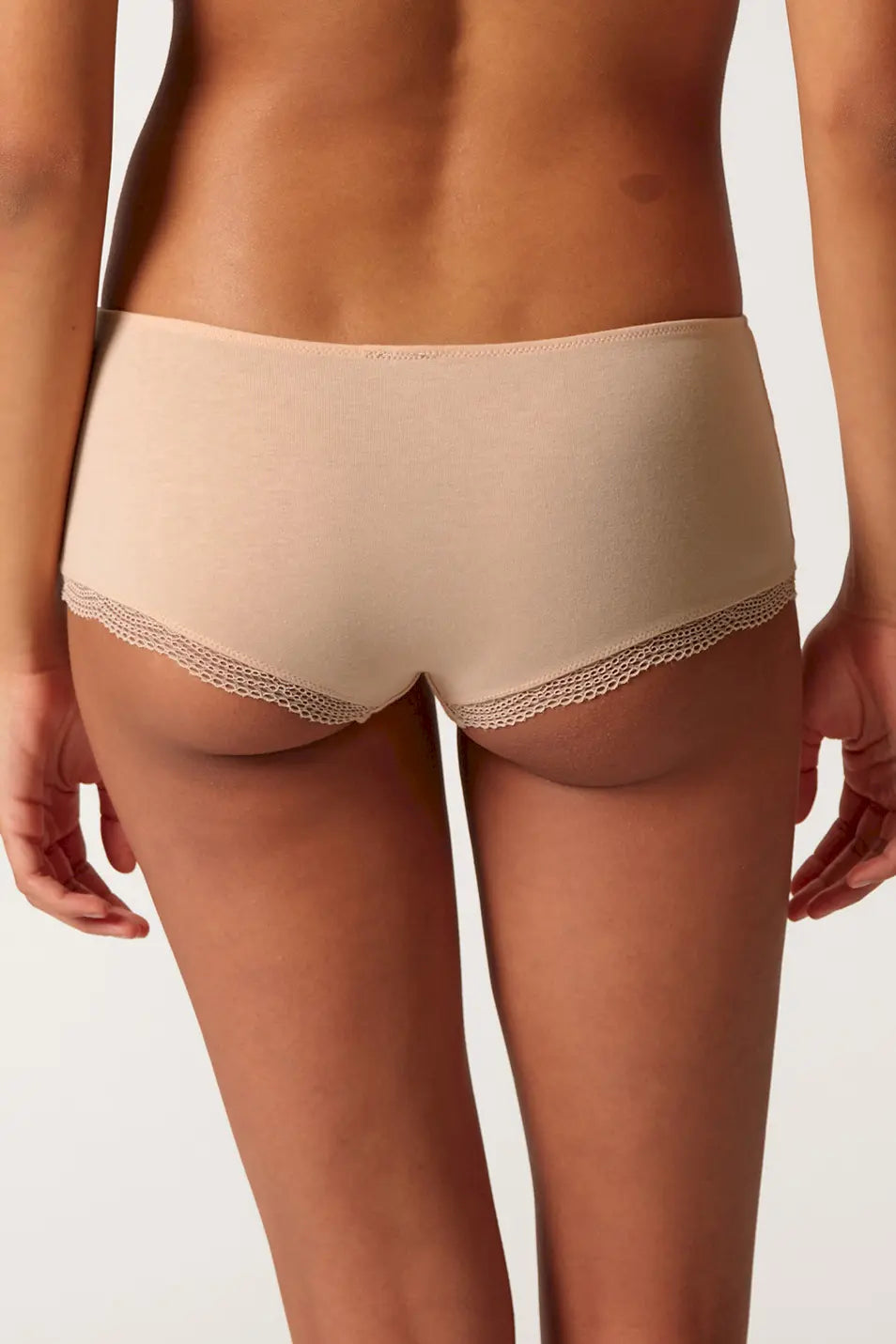 Pant im 2er Pack aus der Baumwollunterwäsche-Serie CLASSICOTTON Skiny, Farbe: beige, Rückansicht