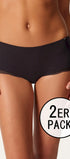 Pant im 2er Pack aus der Baumwollunterwäsche-Serie CLASSICOTTON Skiny, Farbe: black, Vorderansicht