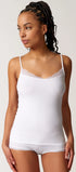 Spaghettishirt aus der Baumwollunterwäsche-Serie CLASSICOTTON Skiny, Farbe: white, Vorderansicht
